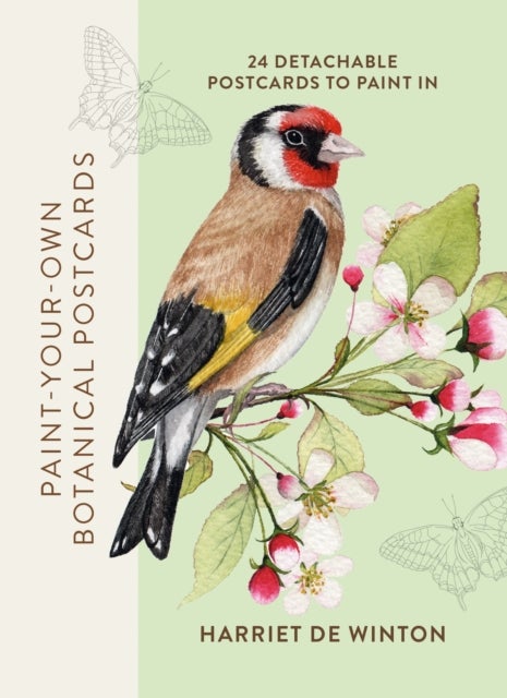 Paint-Your-Own Botanical Postcards - 24 detachable postcards to paint in