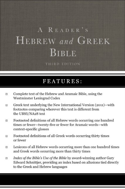 A Reader's Hebrew and Greek Bible - Third Edition