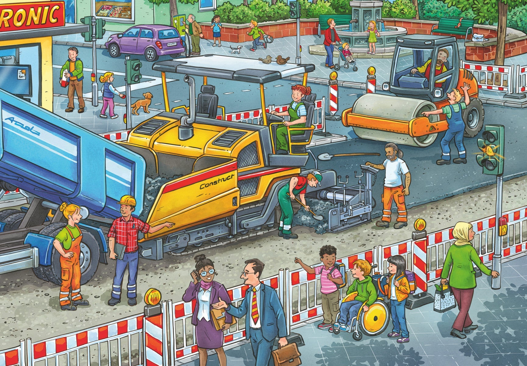 Puslespill 2x12 Veibyggingsplass Ravensburger