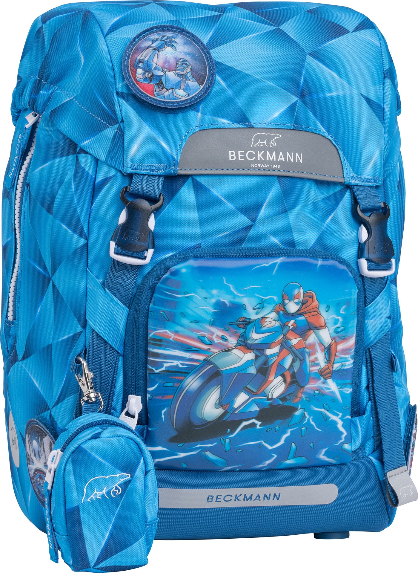 Skolesekk 1.kl Blue Lightning Classic 22L