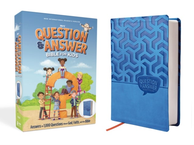 NIrV, Question and Answer Bible for Kids, Leathersoft, Blue, Comfort Print - Answers to 1,000 Questions Kids Ask About God, Faith, and the Bible