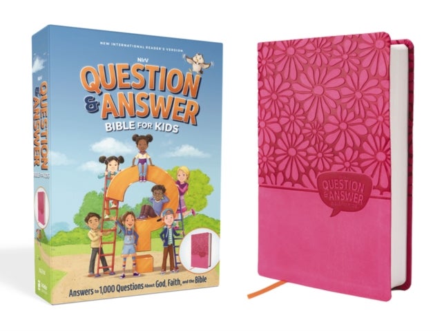 NIrV, Question and Answer Bible for Kids, Leathersoft, Pink, Comfort Print - Answers to 1,000 Questions Kids Ask About God, Faith, and the Bible