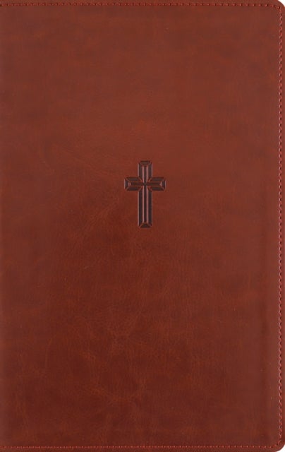 NASB, Personal Size Reference Bible, Large Print, Paragraph Style, Leathersoft, Brown, Red Letter, 1995 Text, Comfort Print