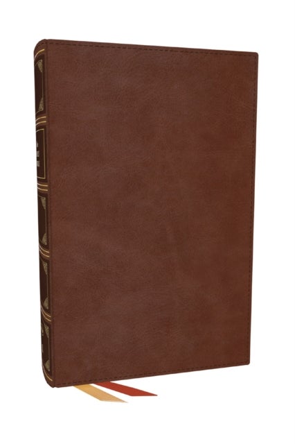 NKJV, End-of-Verse Reference Bible, Personal Size Large Print, Leathersoft, Brown, Red Letter, Comfort Print - Holy Bible, New King James Version