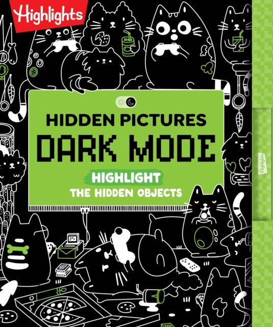 Hidden Pictures Dark Mode - Neon Hidden Pictures Puzzle Book with Black Background Pages with Neon Marker, Seek-and-Find Activity Book for Kids Ages 6-9