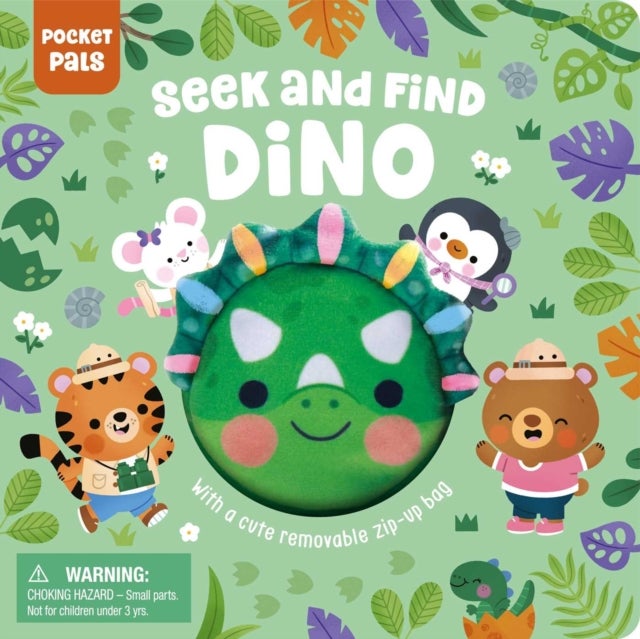 Pocket Pals: Seek and Find Dino - with A Cute Removable Zip-Up Bag