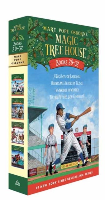 Magic Tree House Books 29-32 Boxed Set - A Big Day for Baseball; Hurricane Heroes in Texas; Warriors in Winter; To the Future, Ben Franklin!