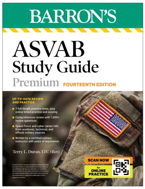 ASVAB Study Guide Premium, Fourteenth: 7 Practice Tests + Comprehensive Review + Online Practice (Barron's Test Prep)