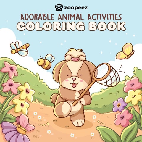 Adorable Animal Activities Coloring Book - A Bold & Easy Coloring Book with Cute Animal Friends for Relaxation