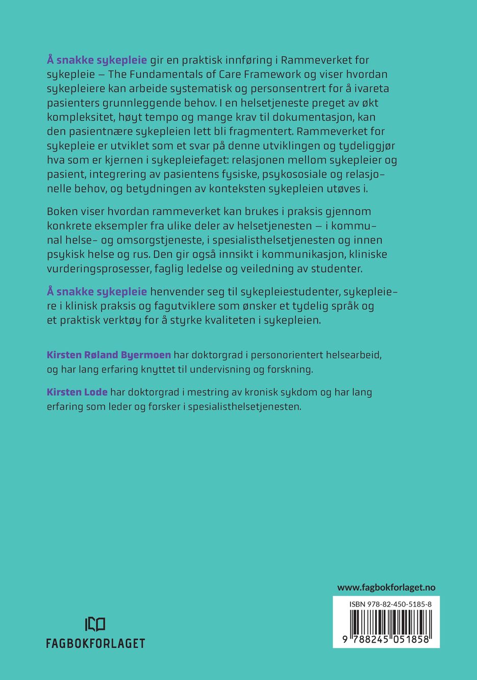 Å snakke sykepleie