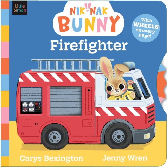 Nik-Nak Bunny Firefighter - Turn the wheels to help this brand-new preschool character save the day!
