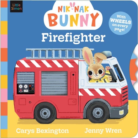 Nik-Nak Bunny Firefighter - Turn the wheels to help this brand-new preschool character save the day!