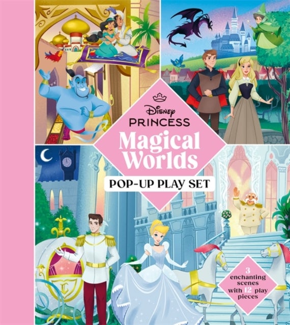 Disney Princess Magical Worlds Pop-Up Play Set - 3 enchanting scenes with 12 play pieces