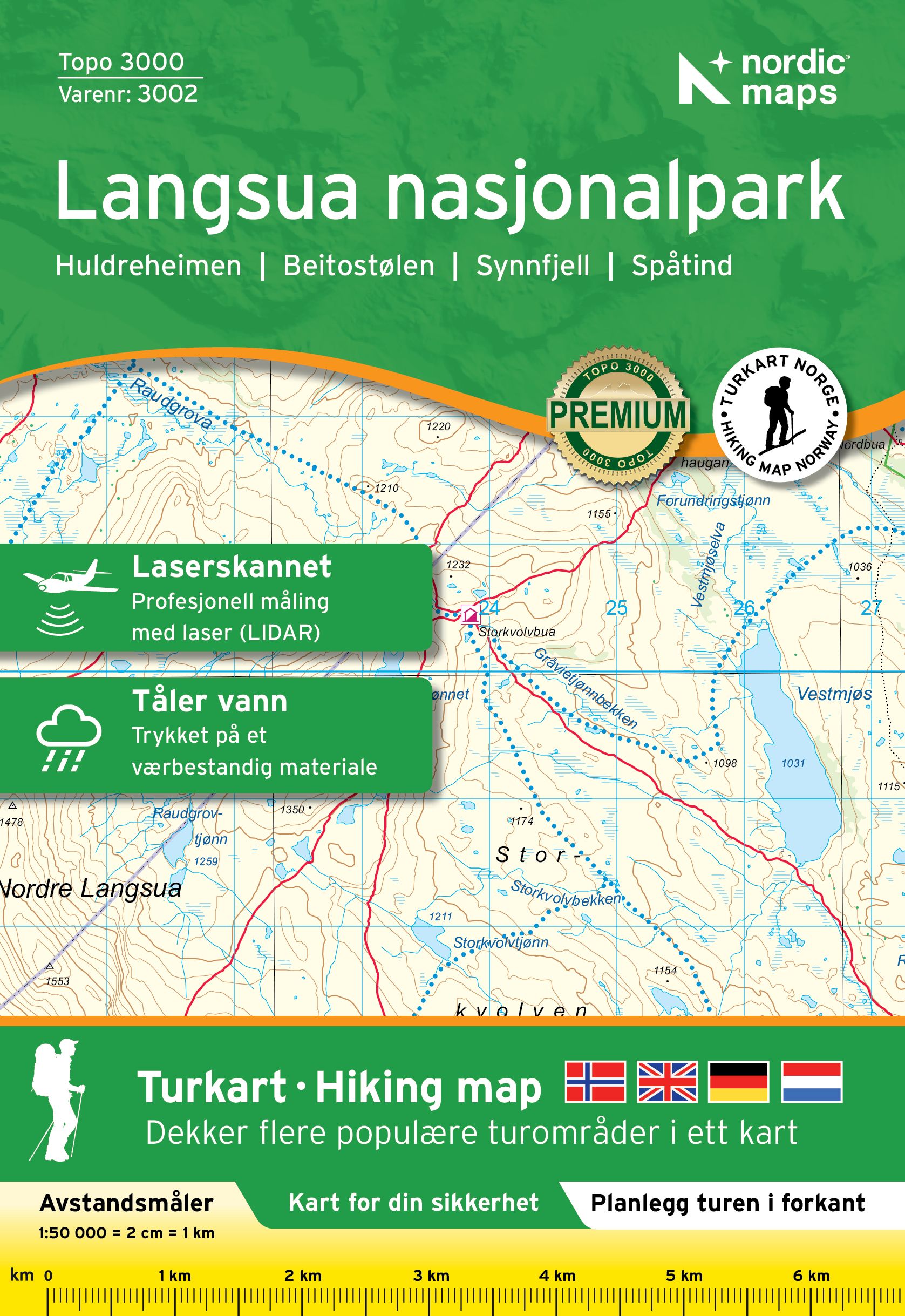 Langsua Nasjonalpark 1:50 000