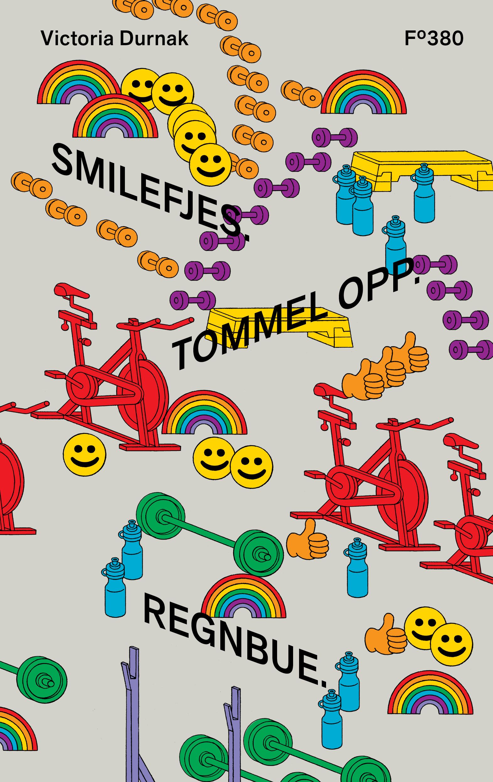 Smilefjes. Tommel opp. Regnbue.