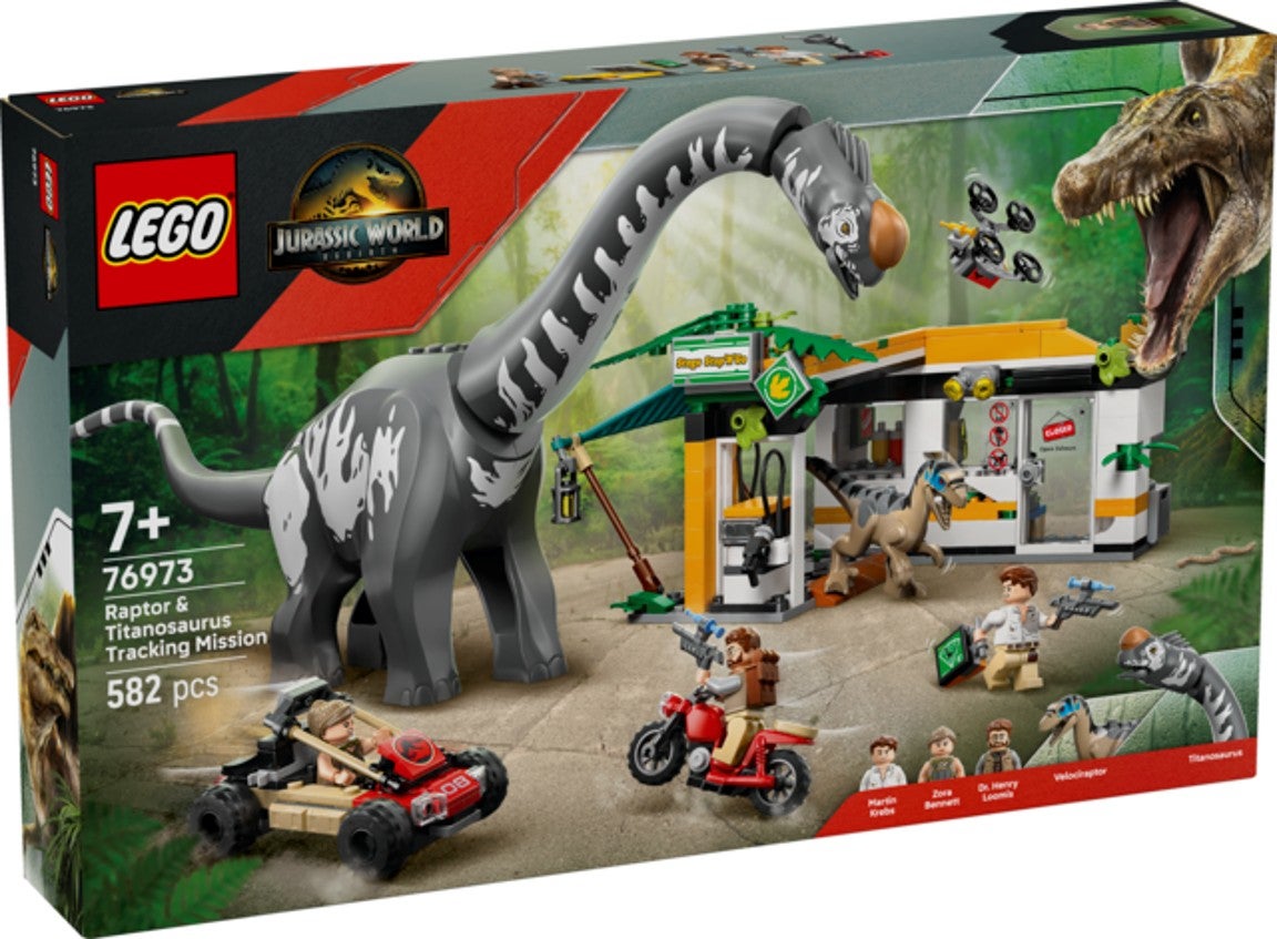 Lego På sporet av titanosaurus og raptor 76973