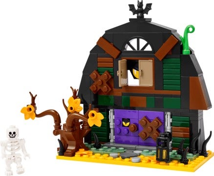 Lego Halloween-dekorert låve 40721
