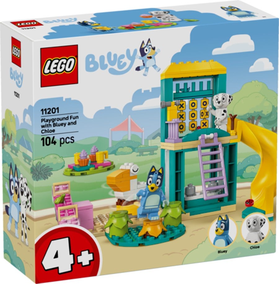 Lego Moro på lekeplassen med Bluey og Chloe 11201
