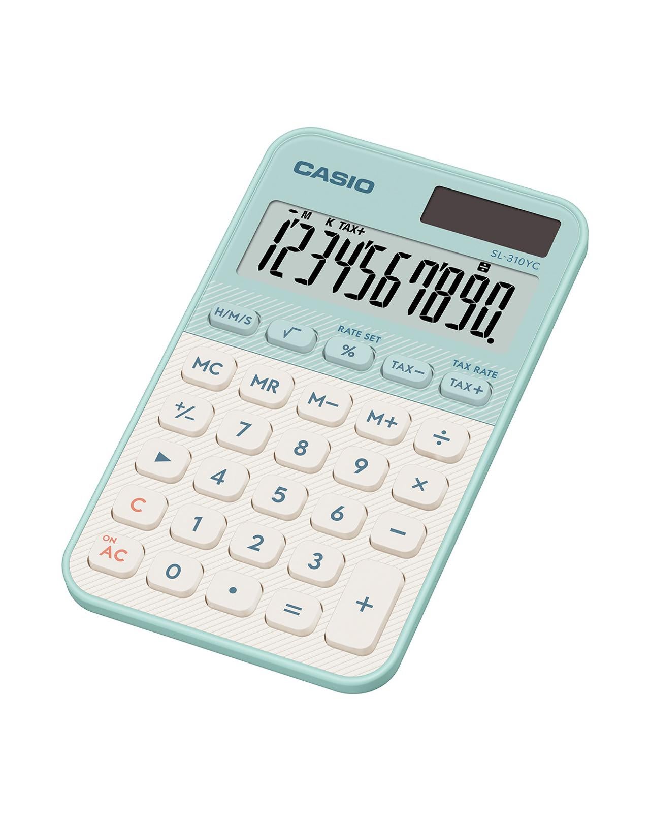 Lommekalkulator Casio SL-310YC grønn