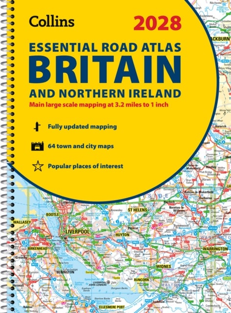 2028 Collins Essential Road Atlas Britain and Northern Ireland - A4 Spiral