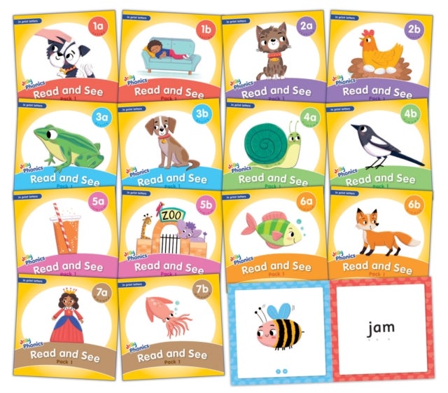 Jolly Phonics Read and See, Pack 1 - In Print Letters (American English edition)