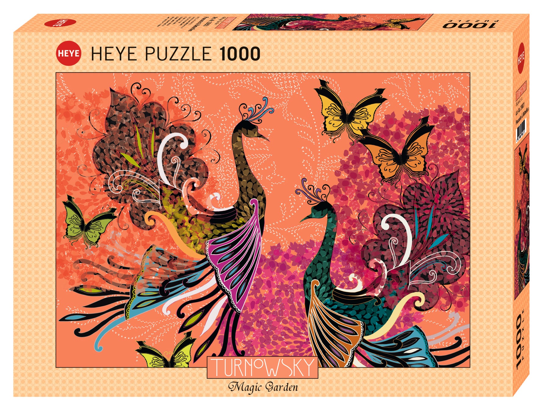 Puslespill 1000 Peacock Butterfly Heye