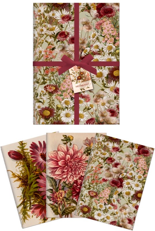 Notatbøker Sköna Ting A6 Dahlia 3pk