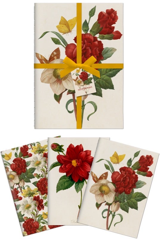 Notatbøker Sköna Ting A6 Blomster 3pk