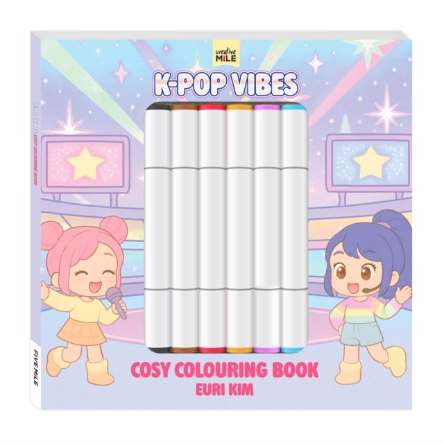 K Pop Vibes Cosy Colouring Book & Markers