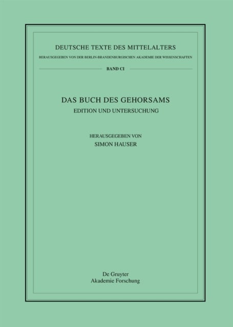 Das Buch Des Gehorsams - Edition Und Untersuchung