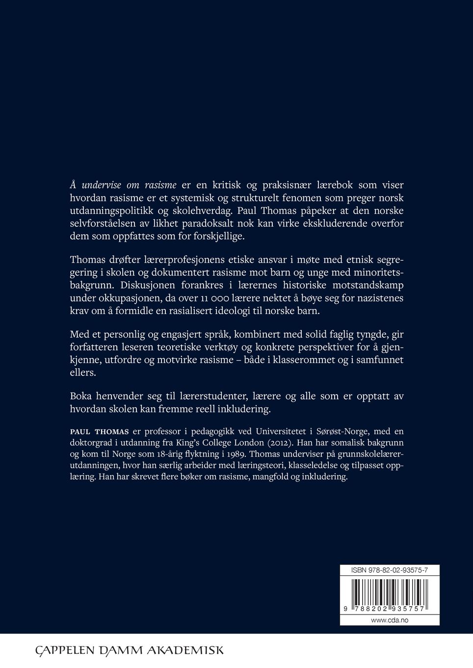 Å undervise om rasisme