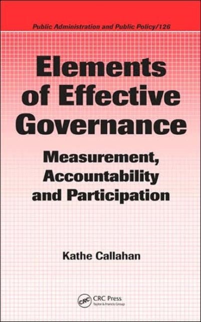 Elements of Effective Governance - Measurement, Accountability and Participation