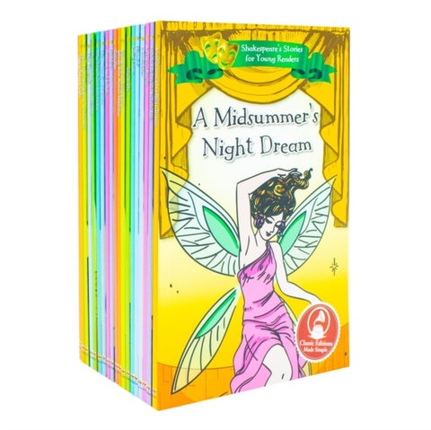 Shakespeare's Stories for Young Readers 20 Books Set - Macbeth, A Midsummer's Night Dream, Hamlet, Romeo and Juliet, Othello, As You Like It, All's Well That Ends Well, King Lear