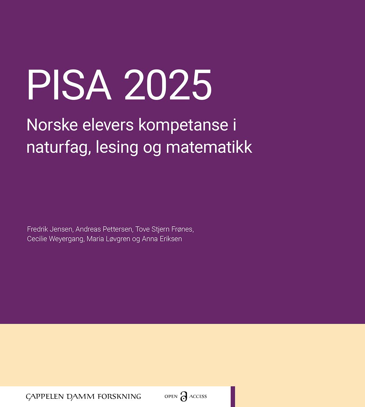 PISA 2025 - norske elevers kompetanse i naturfag, lesing og matematikk