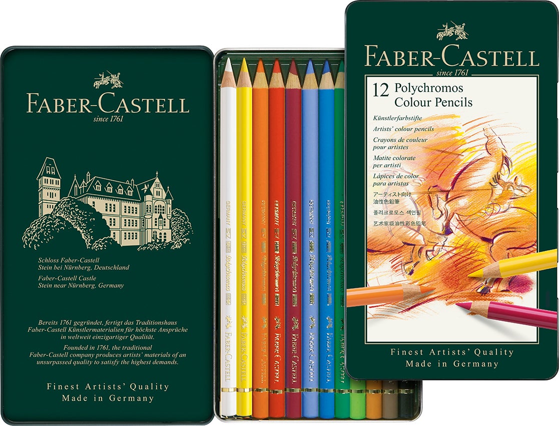 Fargeblyant Faber Polychromos 12 Stk