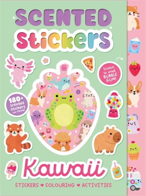 Scented Stickers Kawaii - Colouring, activity and sticker book , Perfect for screen-free playtimes , Packed full of cute characters