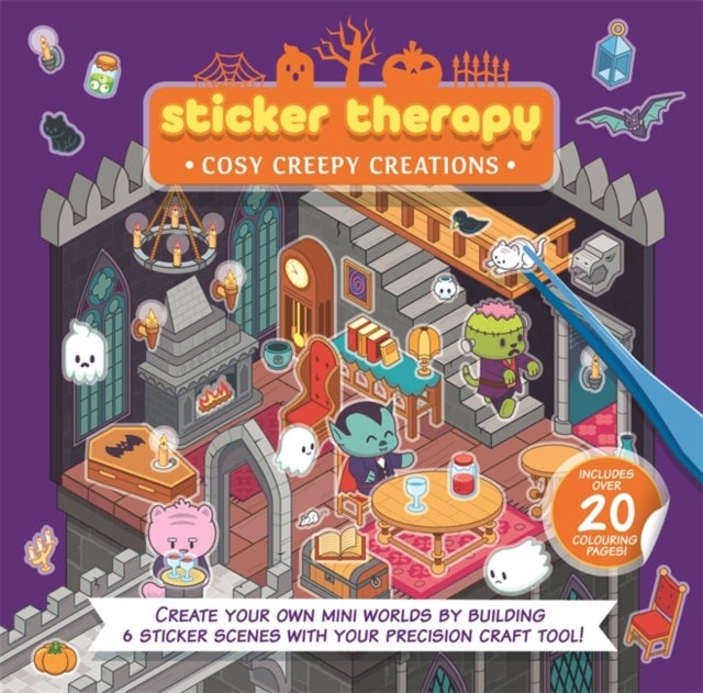 Sticker Therapy: Cosy Creepy Creations - Design your own miniature 3D scenes , Over 150 stickers to create the cutest, creepiest, and cosiest rooms