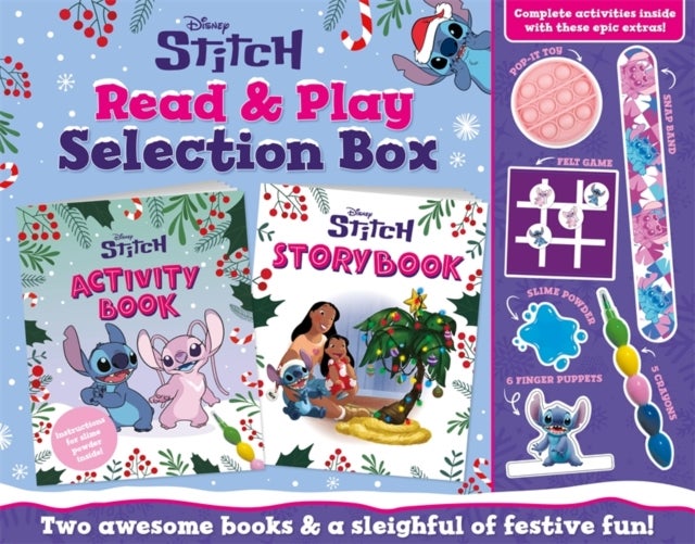 Disney Stitch Read & Play Selection Box - Two awesome books & a sleighful of festive fun!