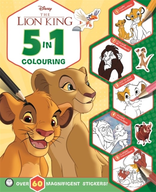Disney The Lion King: 5 in 1 Colouring - An awesome colouring and sticker adventure