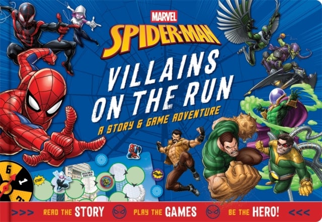 Marvel Spider-Man: Villains on the Run - Read the story and play the game to defeat the villains! , Ideal for 1-4 players , Screen-free, interactive stories