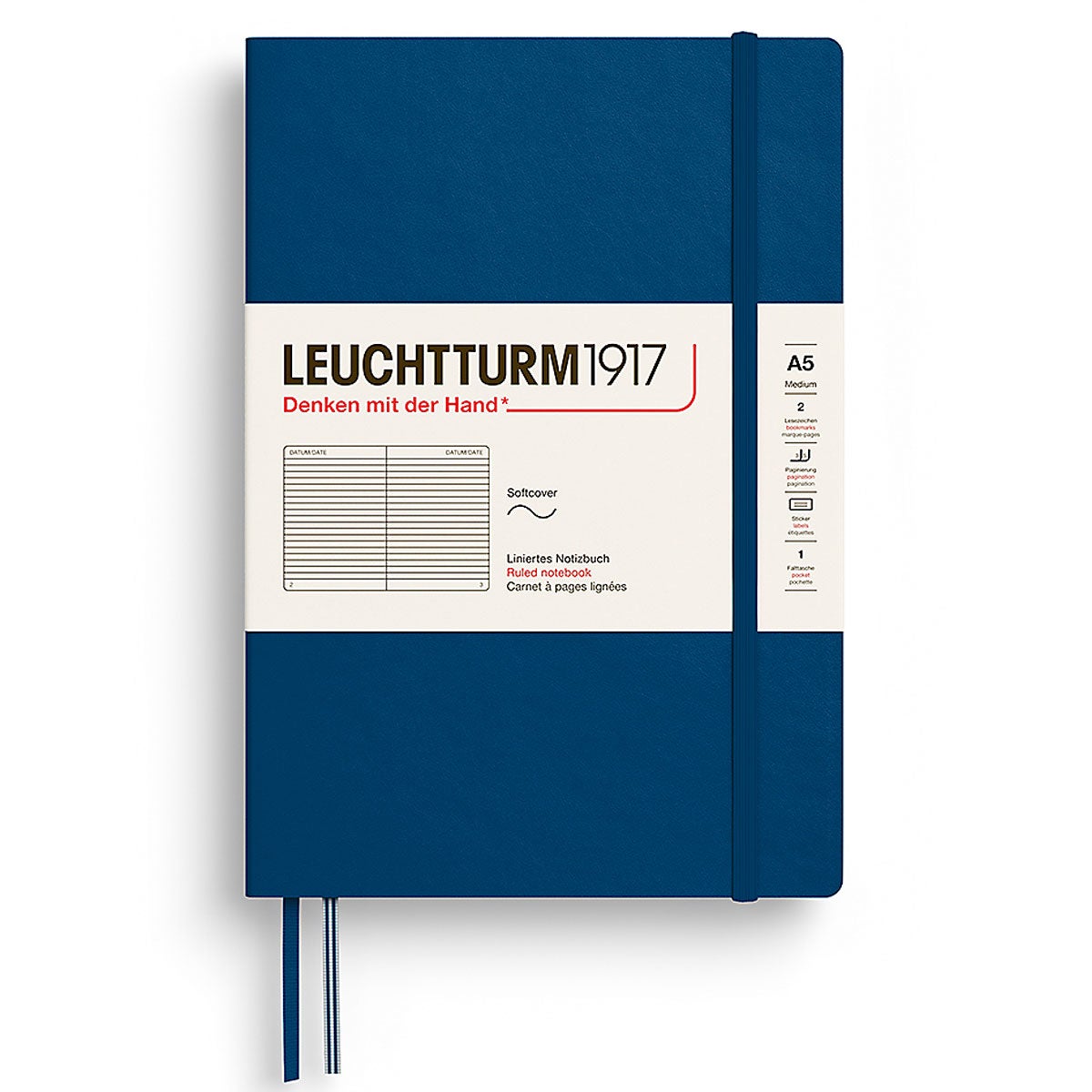 Notatbok Leuchtturm 1917 A5 Soft Ruled Indigo