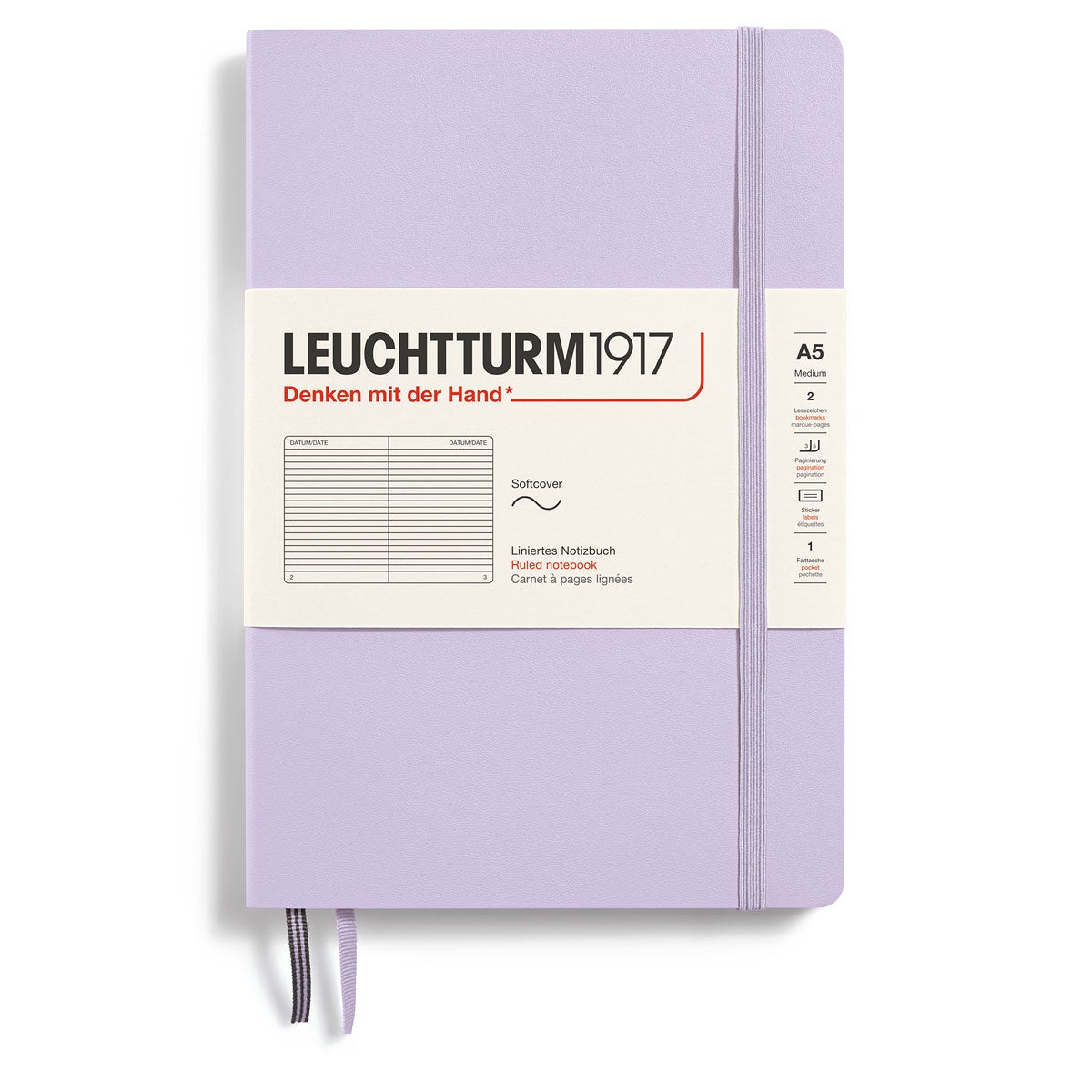 Notatbok Leuchtturm 1917 A5 Soft Ruled Lilac