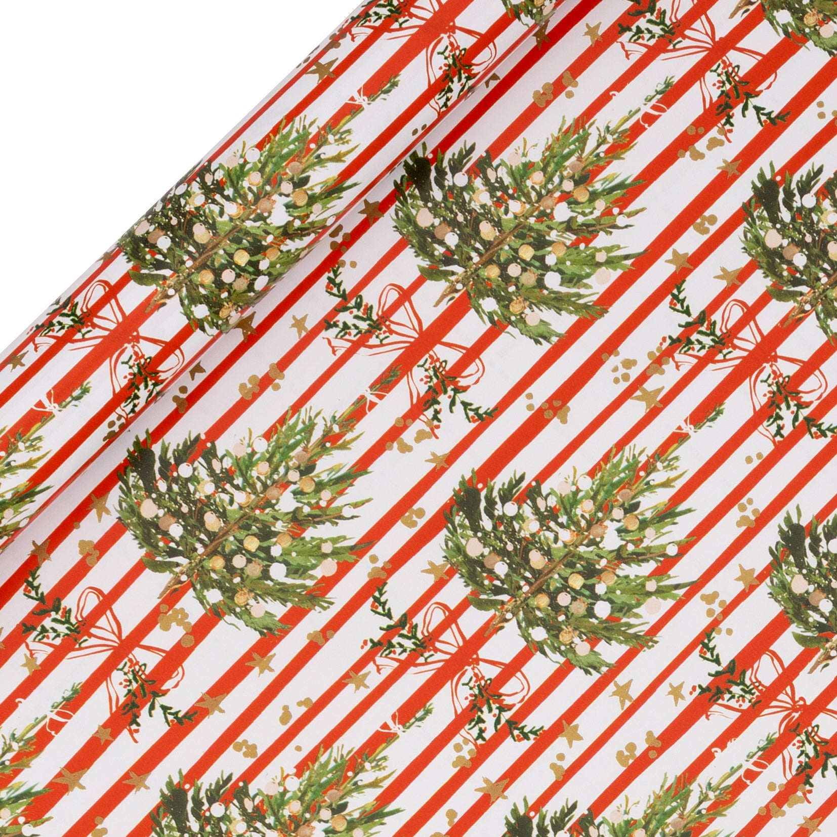 Gavepapir 4m Spruce Red Stripe