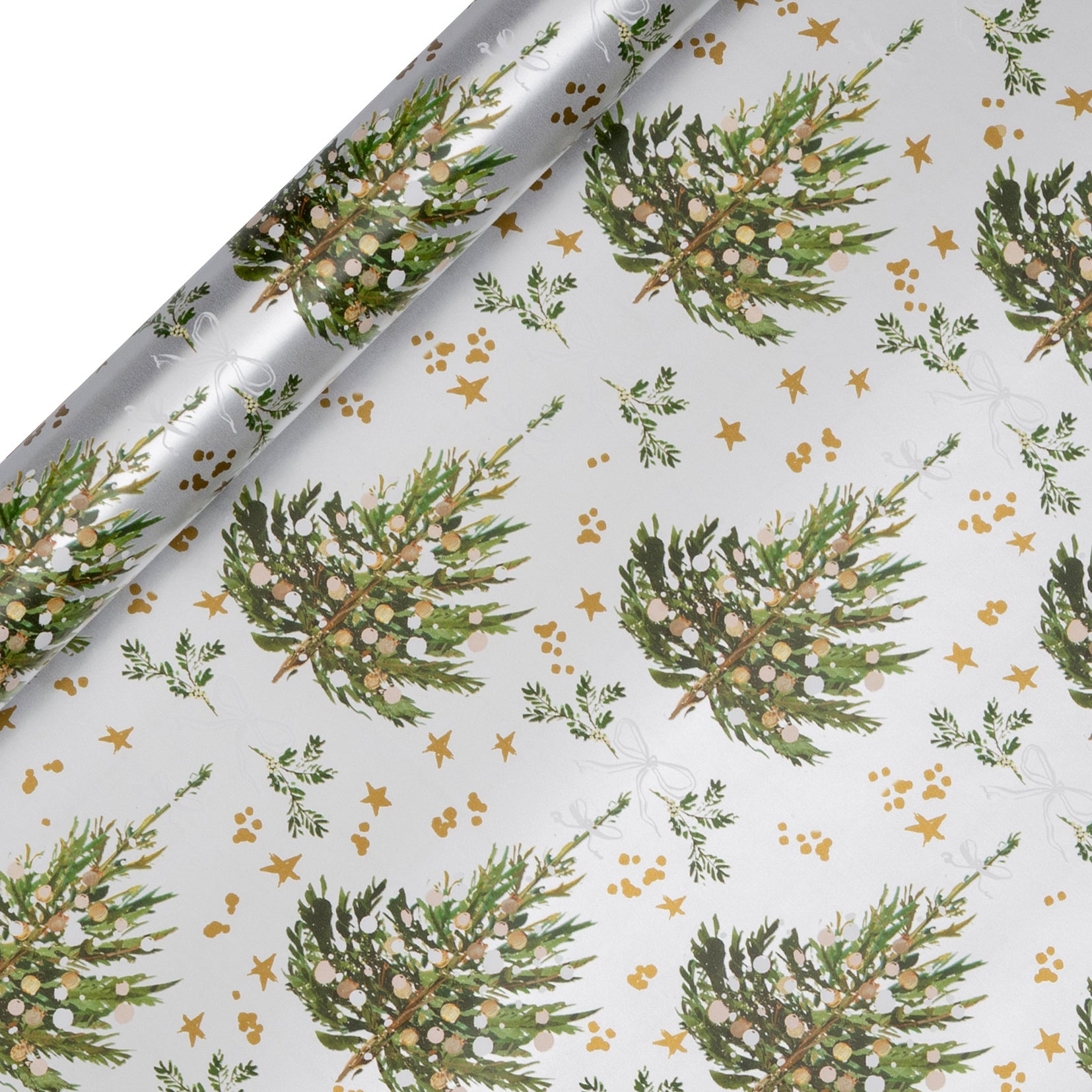 Gavepapir 4m Spruce Silver