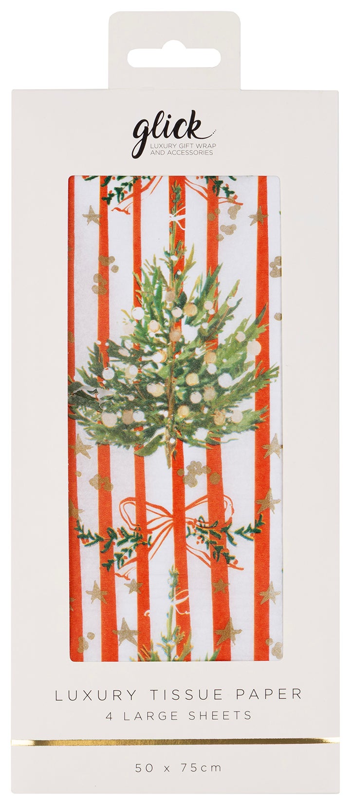 Silkepapir Spruce Red Stripe