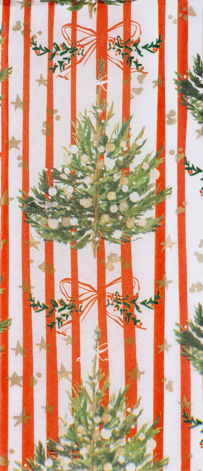 Silkepapir Spruce Red Stripe