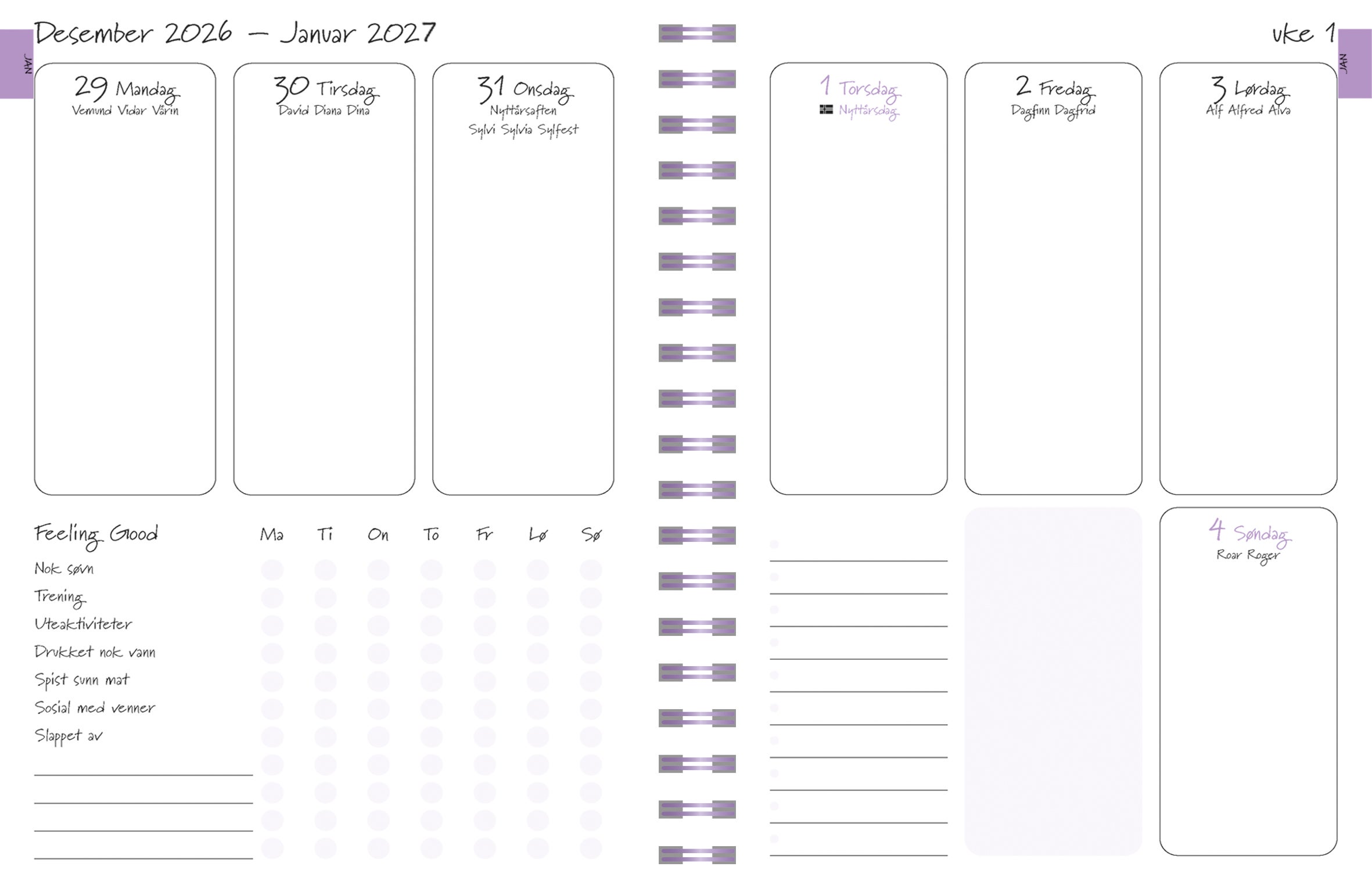 Kalender 2027 7.Sans Feel Good, Sp