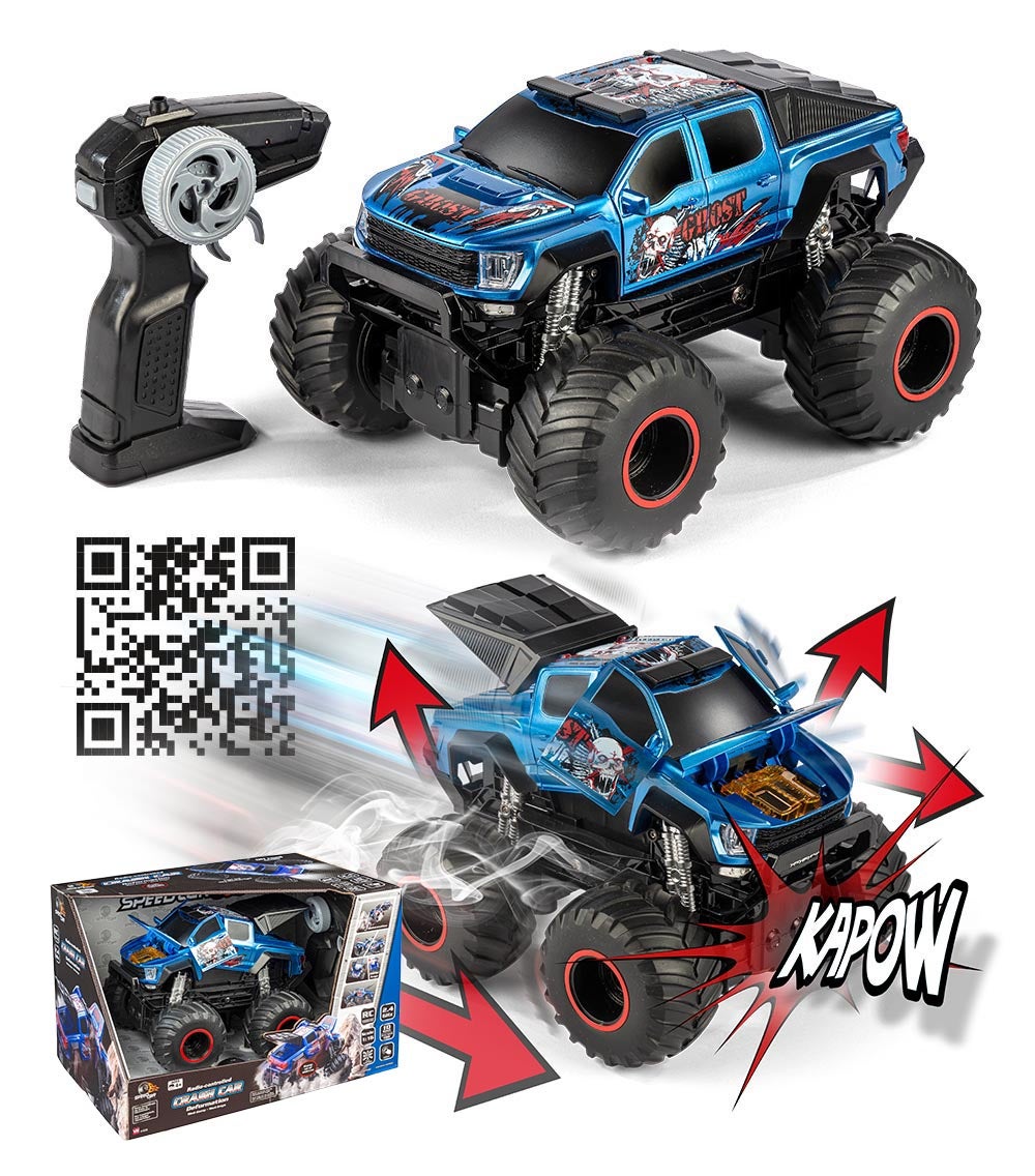 Crach car transformer r/c med 7,4 v batteri