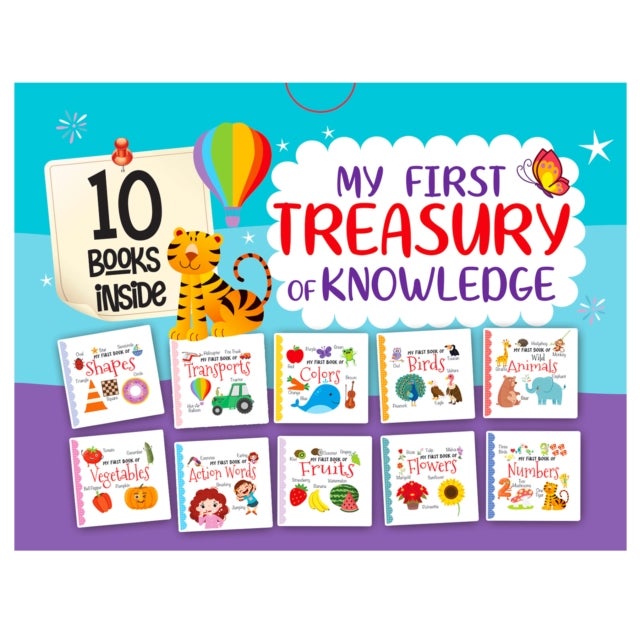 My First Treasury Of Knowledge: Library Boxset Of 10 Beautifully Picture & Activity Board Books For Preschool & Nursery - Childrens Book , Gift For Kids, Toddlers, And Early Learners - My First Treasury Of Knowledge