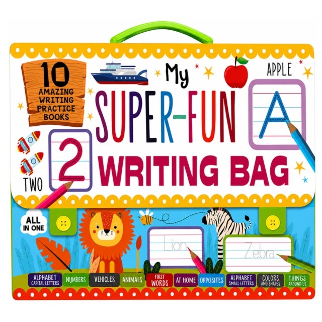 My Super Fun Writing Bag: Set Of 10 Amazing Writing Practice Books - Perfect For Kids, Travel And Gifting / Return Gifts - My Super-Fun Writing Bag